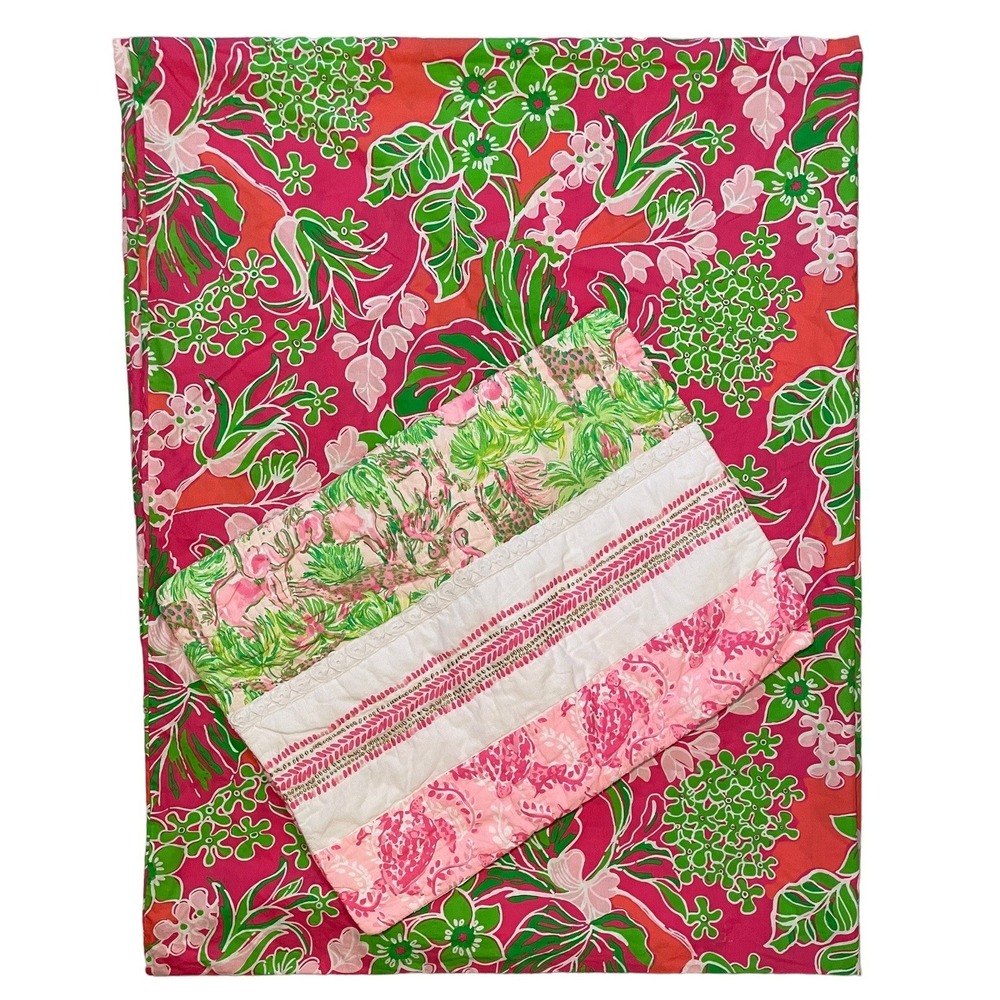 Lilly Pulitzer Twin Garnet Hill Luscious Duvet Cover Pottery Barn On Parade Sham
